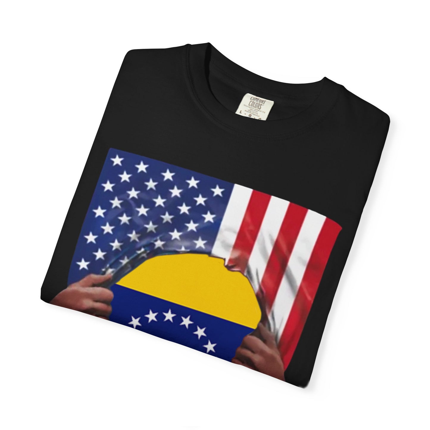 Venezuela Flag + USA Flag Pride T-shirt | Venezuelan + American Flag Rip 4th Of July | Funny Viral Latino Tees | Unisex - 4 Colors