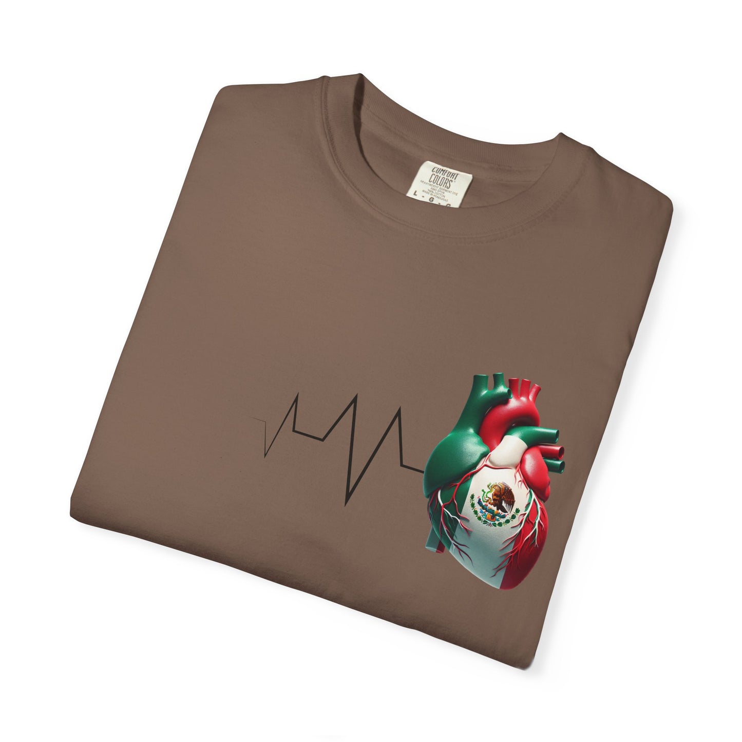 MEXICO Always In My Heart T-shirt | Mexican Heartbeat Corazon | Latino Pride Funny Viral Tees
