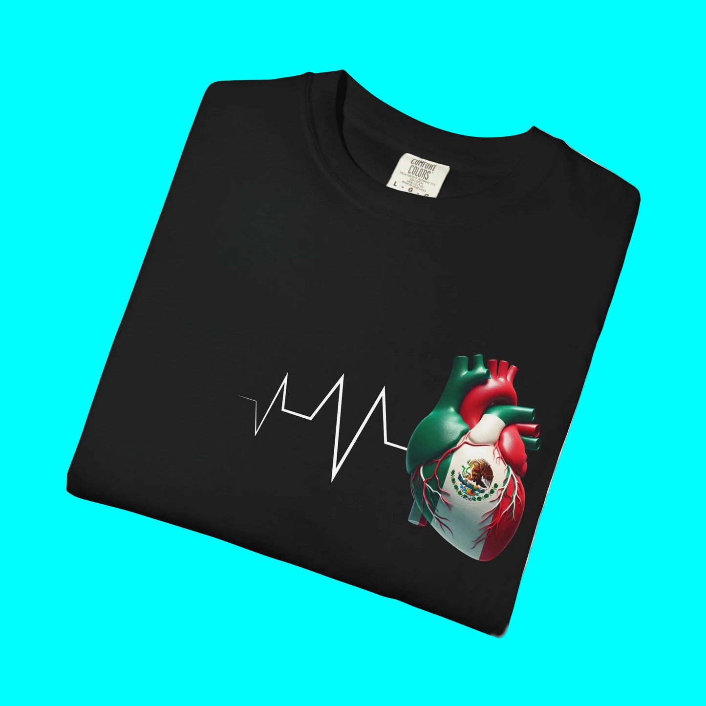 MEXICO Always In My Heart T-shirt | Mexican Heartbeat Corazon | Latino Pride Funny Viral Tees
