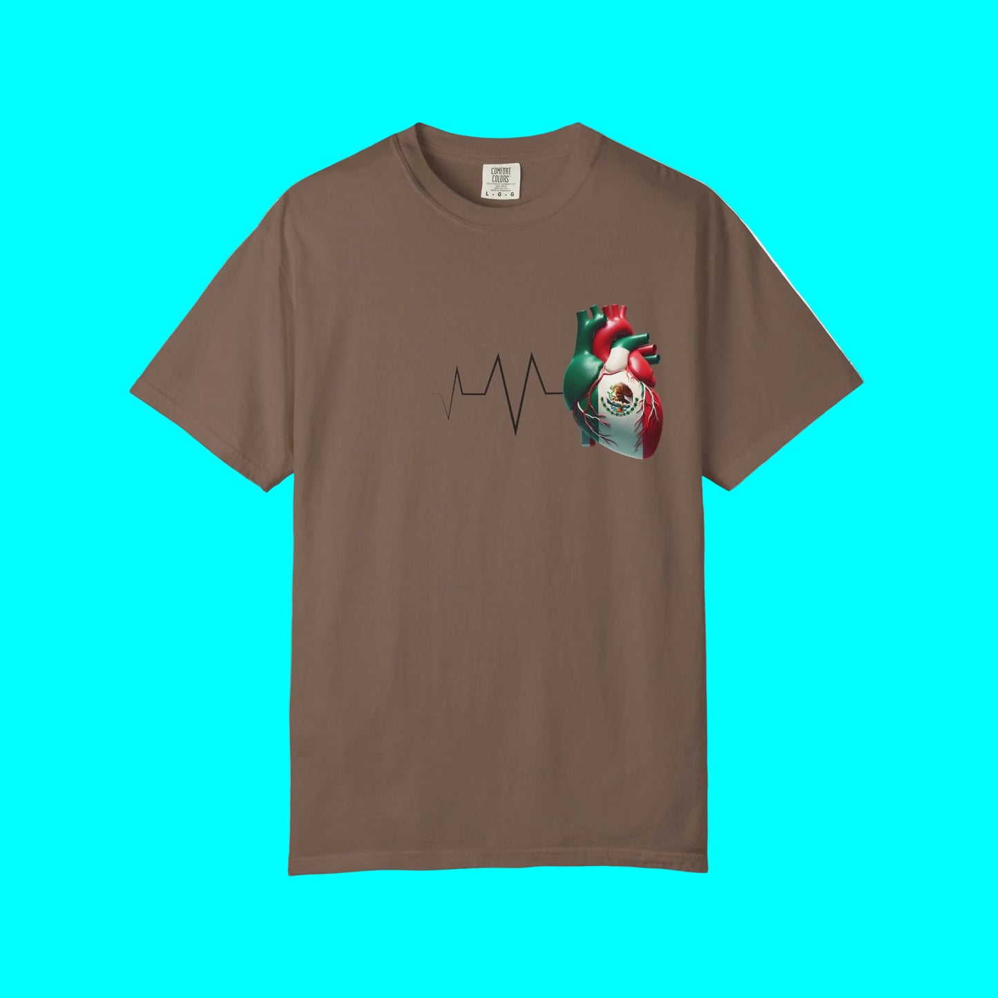 MEXICO Always In My Heart T-shirt | Mexican Heartbeat Corazon | Latino Pride Funny Viral Tees