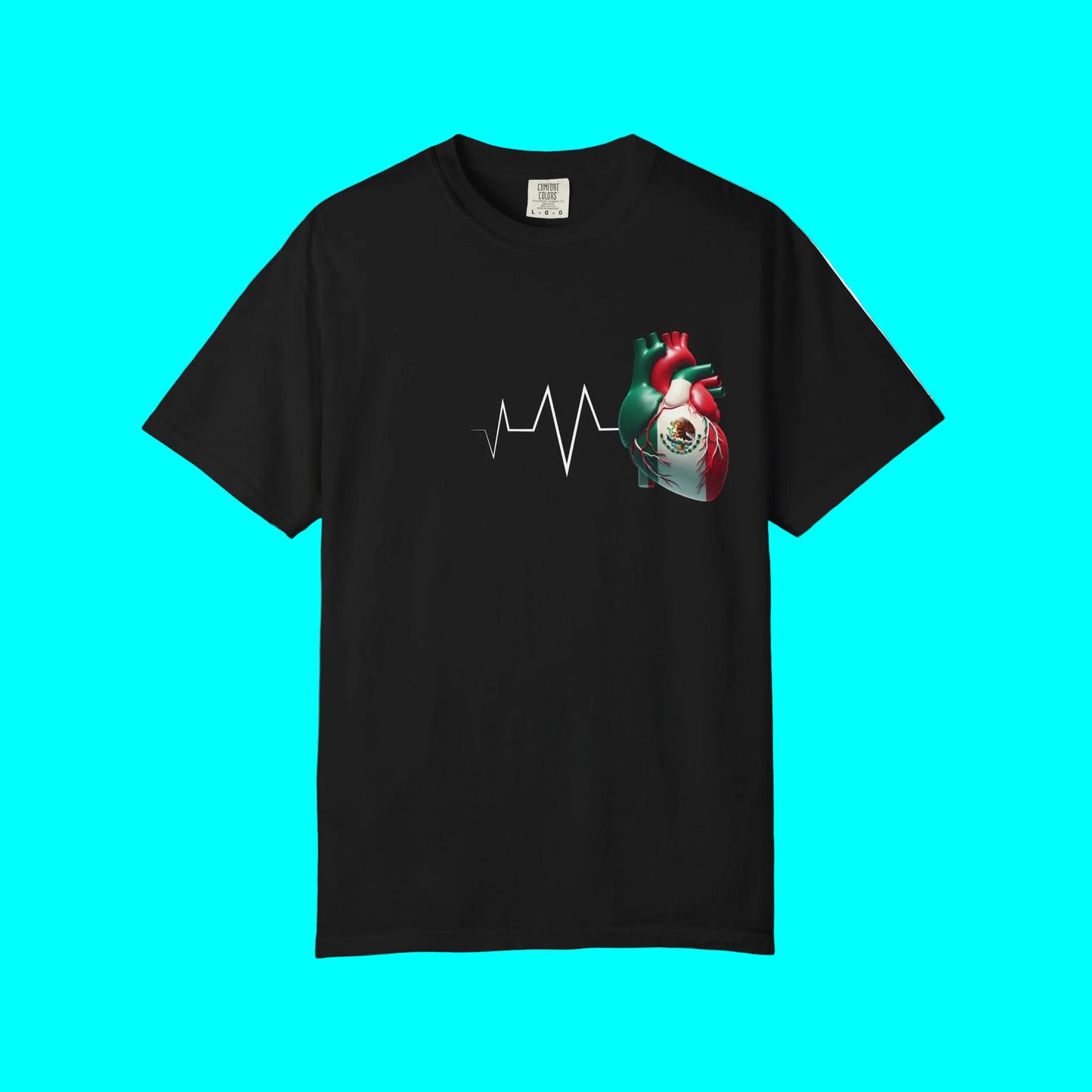 MEXICO Always In My Heart T-shirt | Mexican Heartbeat Corazon | Latino Pride Funny Viral Tees