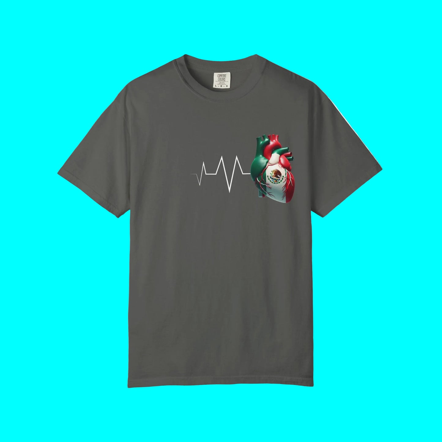 MEXICO Always In My Heart T-shirt | Mexican Heartbeat Corazon | Latino Pride Funny Viral Tees
