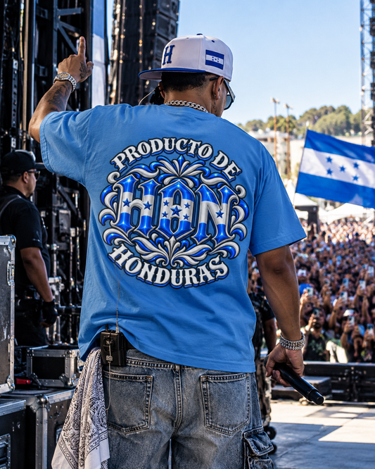 Producto De Honduras Heritage T-shirt | Old English Style, HON Hondureño Culture | Heavyweight Cotton