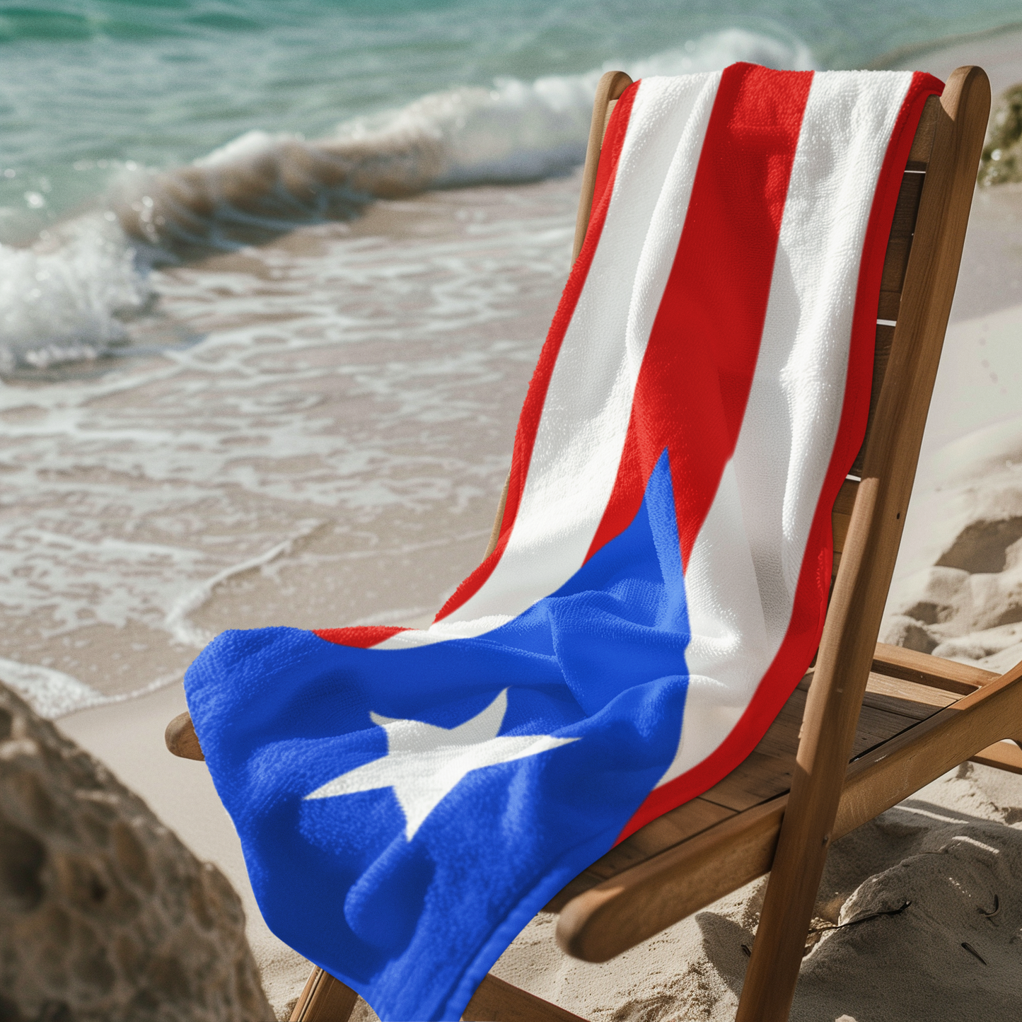 Puerto Rico Flag Beach Towel | Quality & Long Lasting - 2 Sizes | Boricua Pride | Gift for Puerto Ricans