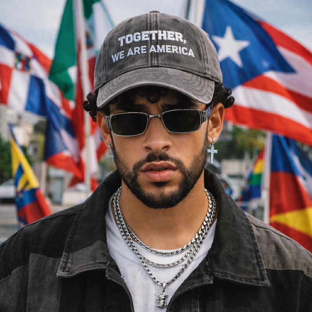 Together, We Are America Vintage Distressed 100% cotton twill Embroidered Dad Hat Cap | North, South, Central Unity | Adjustable Strap