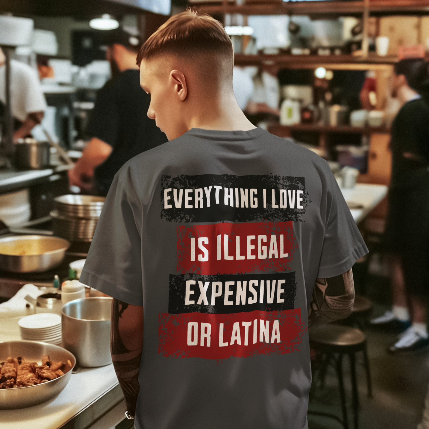 Everything I Love is Illegal, Expensive, or Latina T-shirt (BACK PRINT ONLY) | Latino Funny Viral Tees | 3 Colors