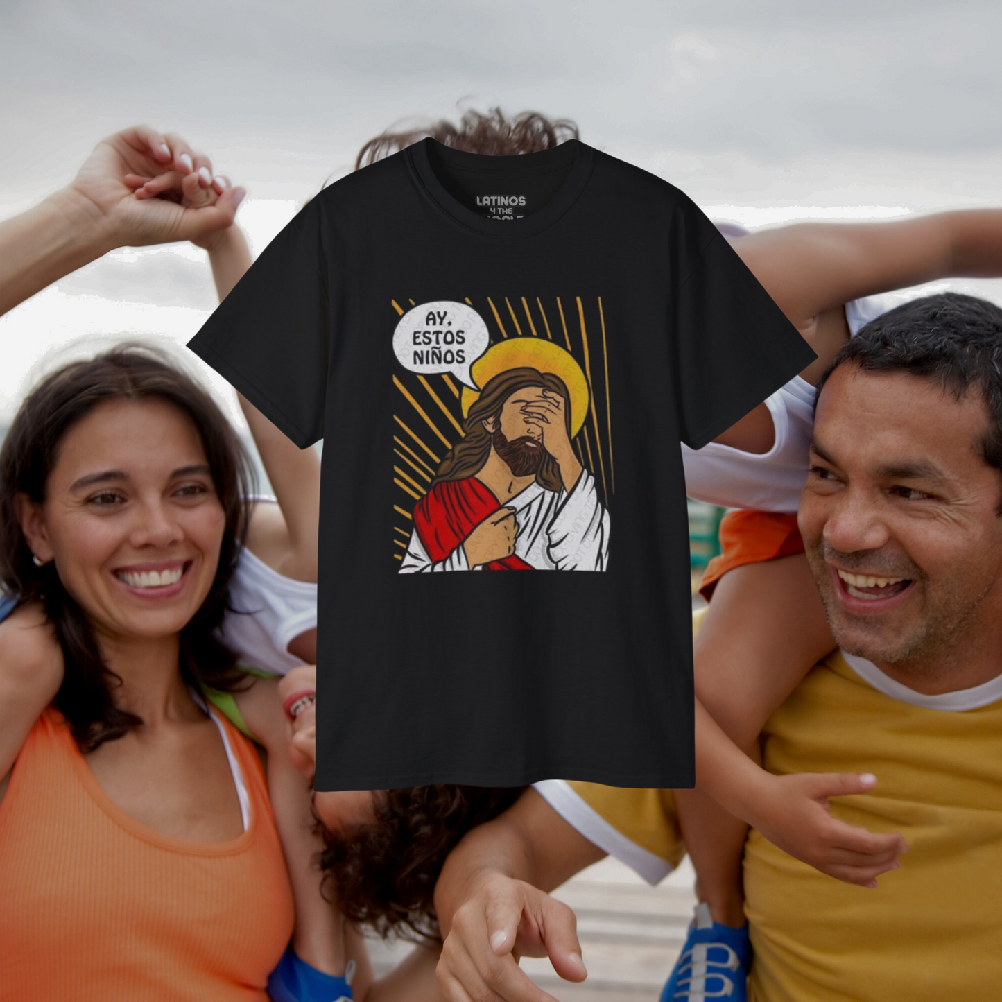 "AY, ESTOS Niños" Jesus Christ T-shirt | Father's Day Funny Gift | 4 Colors - Latinos 4 The World