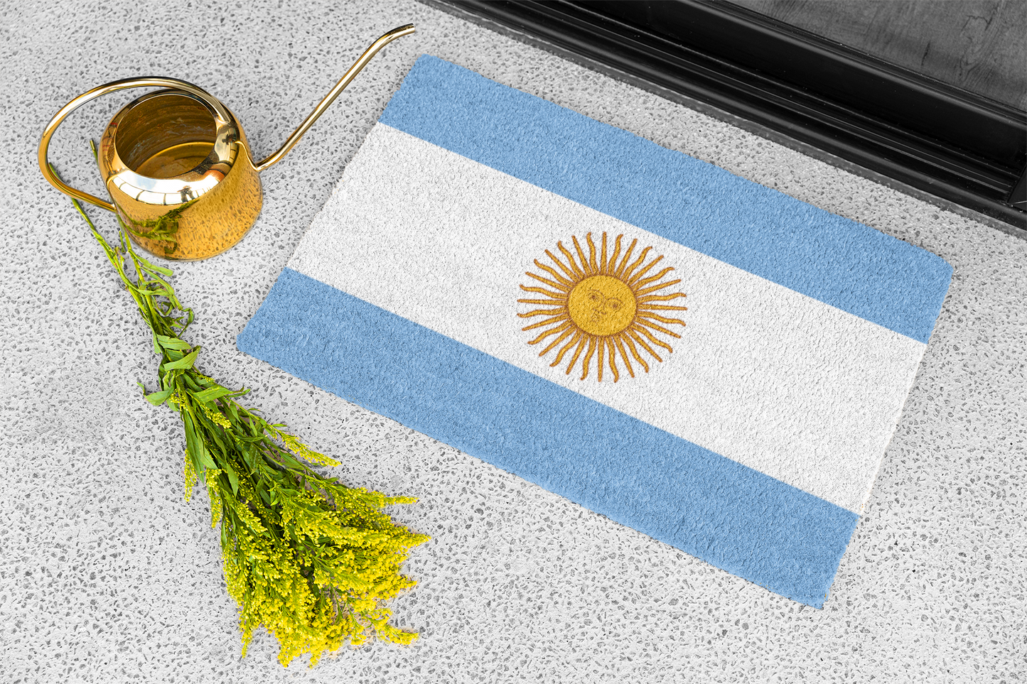 Flag Of Argentina Outdoor Non-Slip Door Mat | Copa America & FIFA Champions | 24"x36"