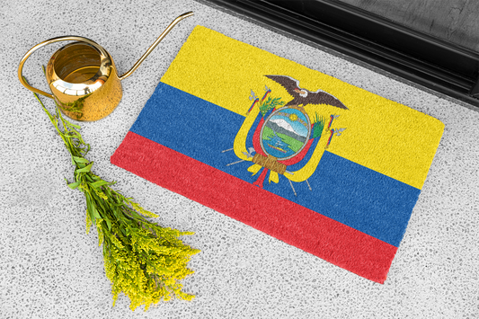 Flag Of Ecuador Outdoor Non-Slip Door Mat | Copa America | 24"x36"