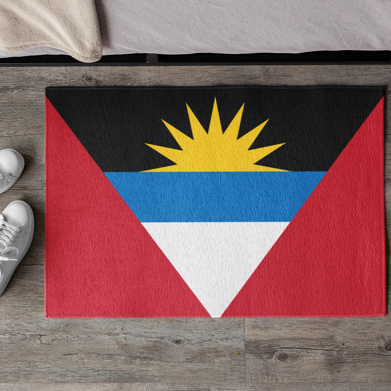 Flag Of Antigua and Barbuda Outdoor Non-Slip Door Mat | Saint John's | Antiguan Liberta | 24"x36"