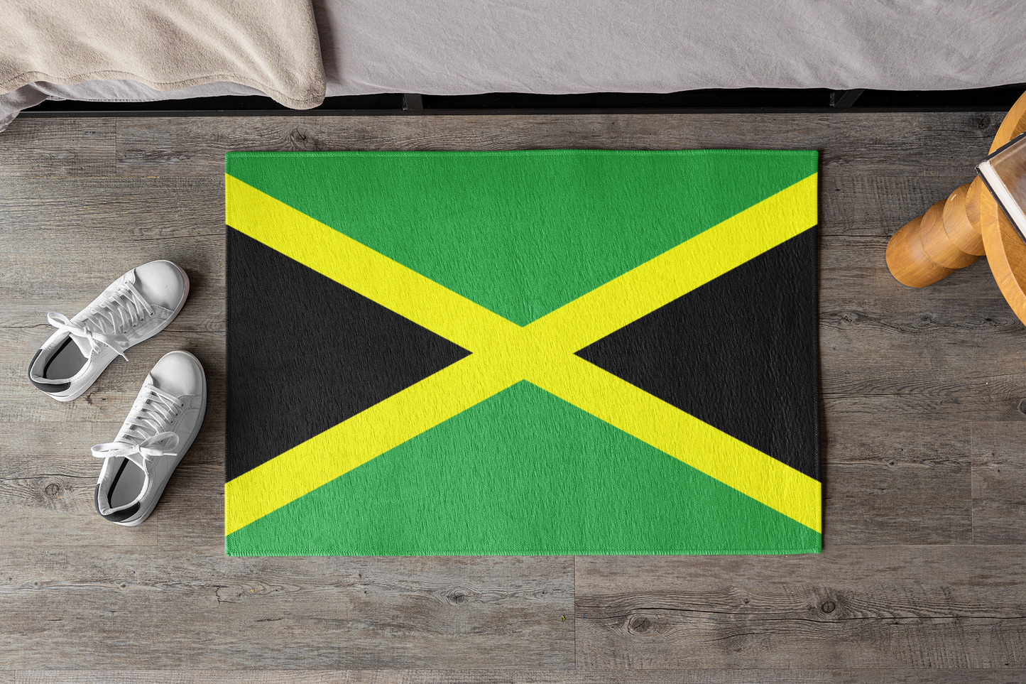 Flag Of Jamaica Outdoor Non-Slip Door Mat | Kingston | Montego Bay | Portmore | 24"x36"