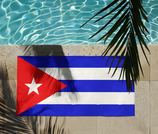 Cuba Flag Beach Towel | Quality & Long Lasting - 2 Sizes | Cuban Pride | Gift for Cubanos