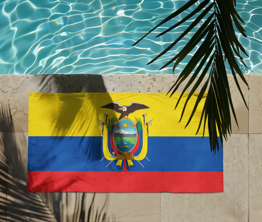 ECUADOR Flag Beach Towel | Quality & Long Lasting - 2 Sizes | Ecuadorian Pride | Gift for Ecuadorians