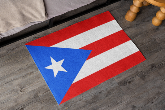 Flag Of Puerto Rico Outdoor Non-Slip Door Mat | Copa America | 24"x36"