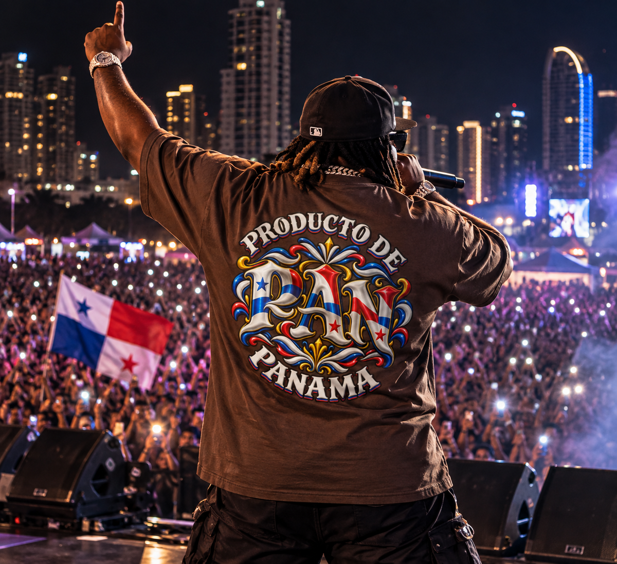 Producto De Panama Heritage T-shirt | Old English Style, PAN Panameños Culture | Heavyweight Cotton