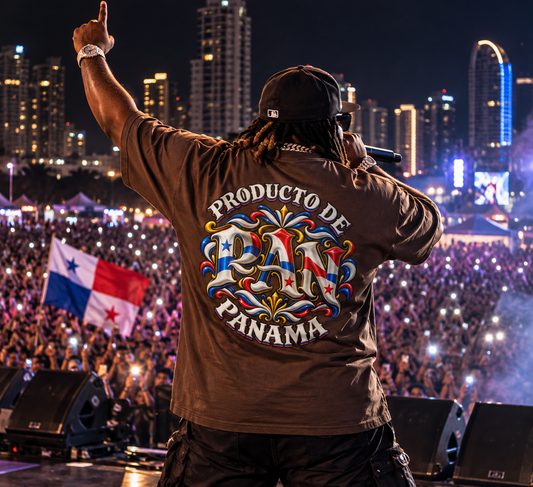Producto De Panama Heritage T-shirt | Old English Style, PAN Panameños Culture | Heavyweight Cotton