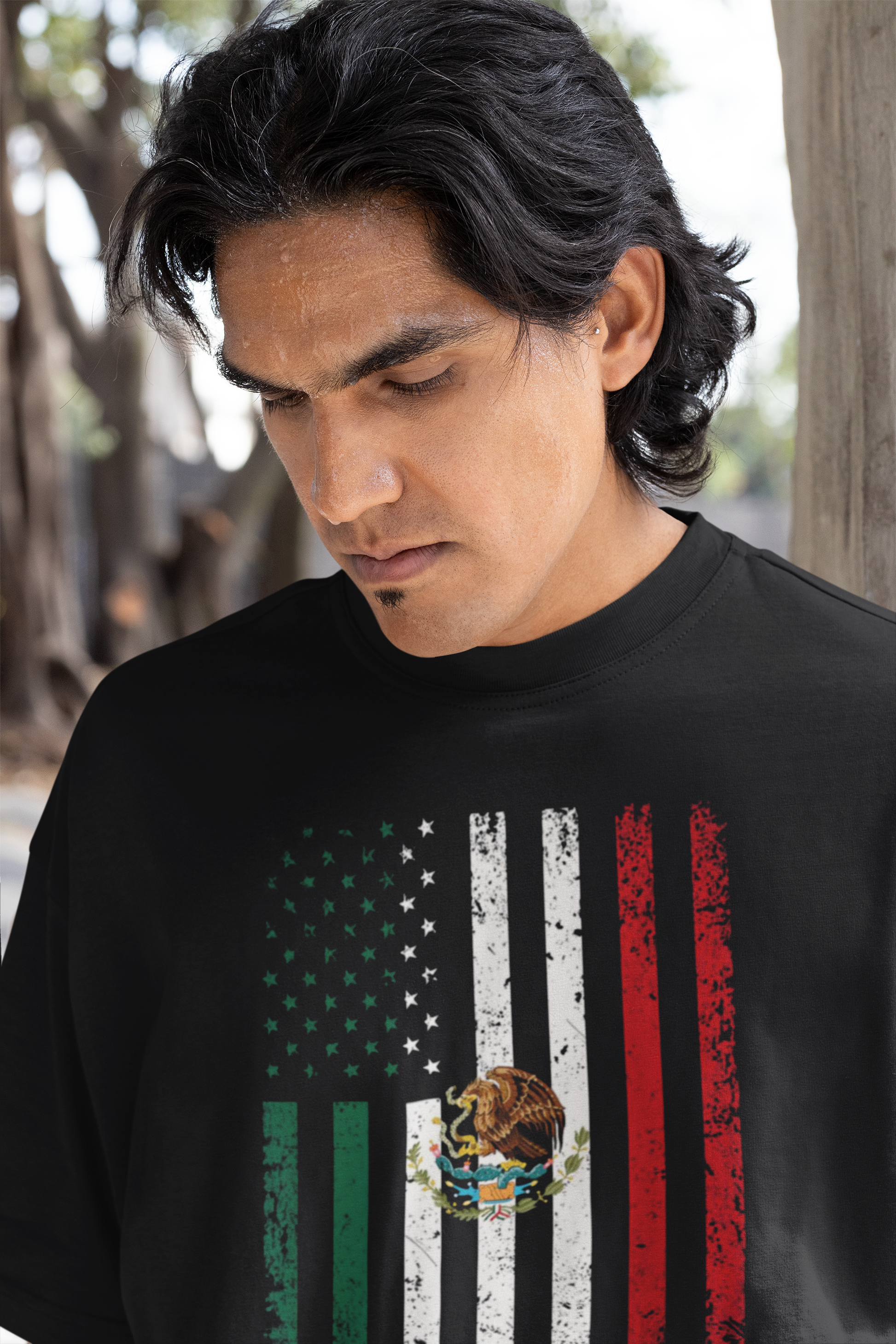 JULY 4TH USA + MEXICAN PRIDE T-Shirt | Independence Day Latino Vibes (Mexico) - July 4th | 2 Colors - Latinos 4 The World