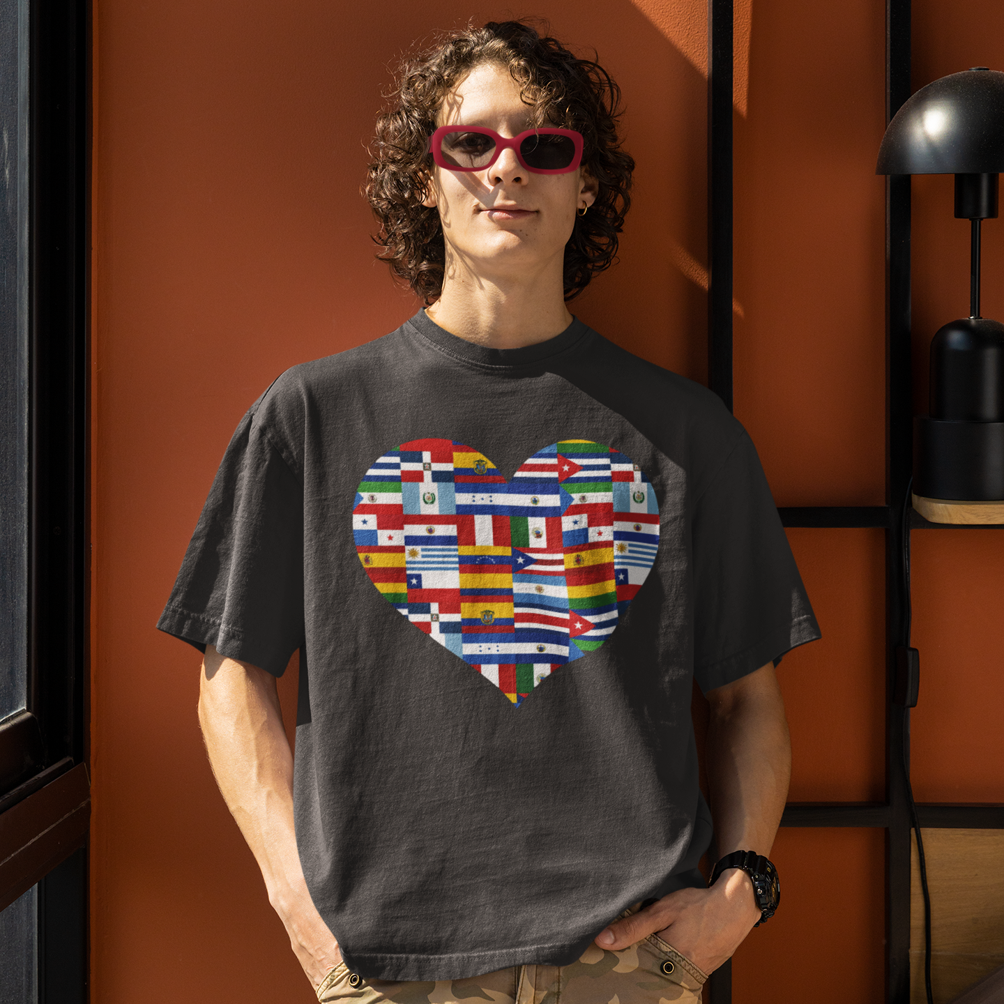 Hispanic / Latino Heritage Countries Heart T-shirt | Spanish Speaking Country Flags | Viral Latino Tees | Unisex