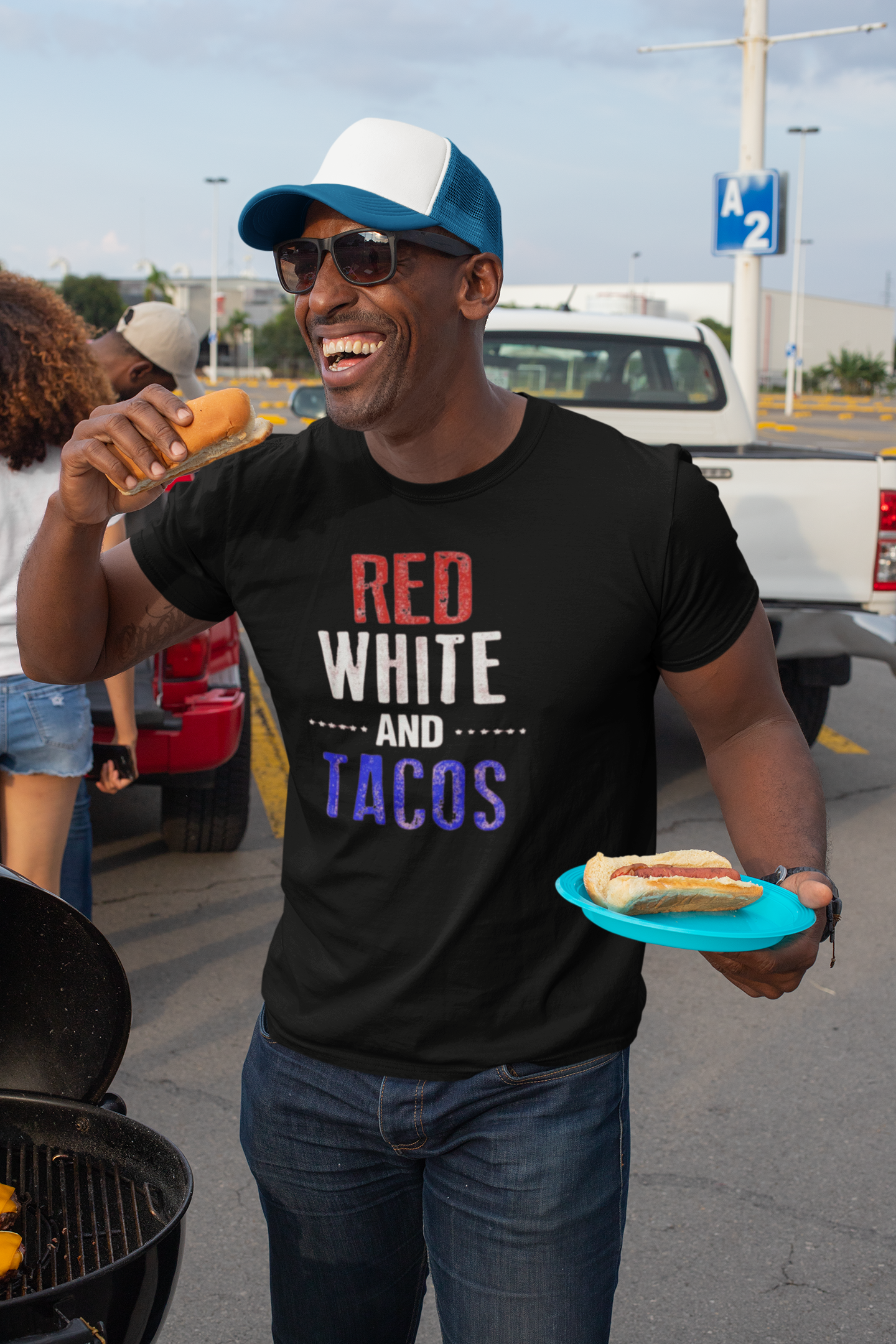 RED, WHITE, AND TACOS T-Shirt | Independence Day Latino Vibes (Mexico) - July 4th USA | 2 Colors - Latinos 4 The World